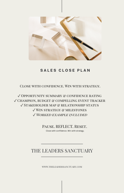 Sales Close Plan